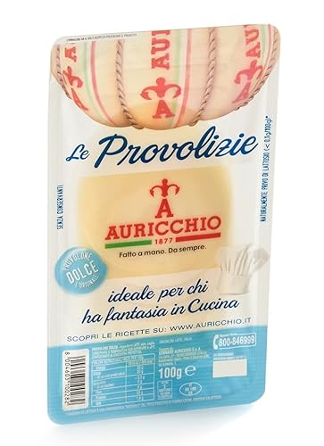 Auricchio Le Provolizie Provolone Dolce Geschnittener Süßer Käse mit 100% italienischer Milch 100g Packung von Auricchio