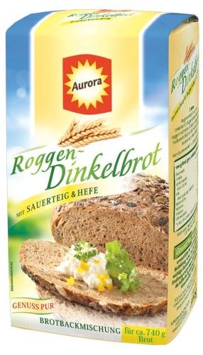 Aurora Roggen-Dinkel Brot, 6er Pack (6 x 500 g) von Aurora