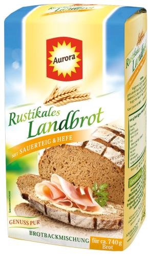 Aurora Rustikales Landbrot Brotbackmischung, 6er Pack (6 x 500 g) von Aurora