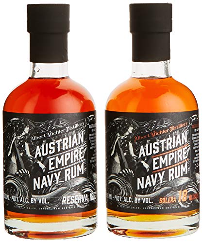 Austrian Empire Navy Rum I Reserve 1863 + Solera 18 years Set I 2 x 200 ml I 40% Volume I Geschenk-Set von Austrian Empire Navy