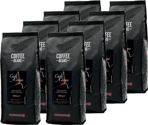 Automatenkaffee Café Crème, 8 x 1.000g | Bohnenkaffee von automatenkaffee.de