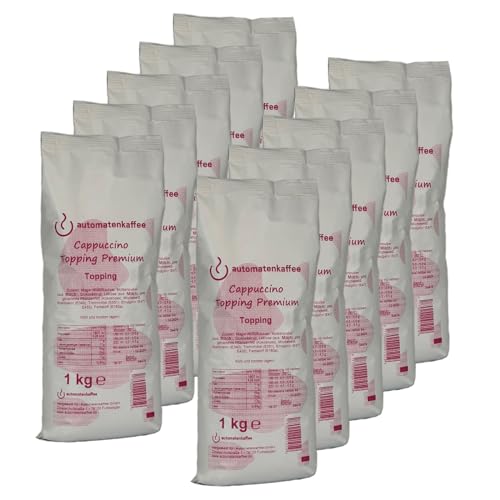 Cappuccino Topping Premium 70% Milchanteil | Automatenfähiges Milchpulver | 10 x 1000g von Automatenkaffee