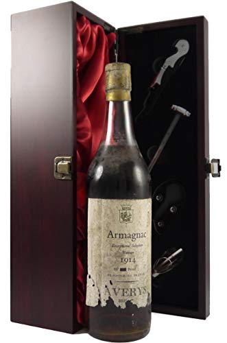 Avery's Exceptional Selection Vintage Armagnac 1914 (70cl) in einer mit Seide ausgestatetten Geschenkbox. Da zu vier Wein Zubehör, Korkenzieher, Giesser, Kapselabschneider,Weinthermometer, 1 x 700ml Avery's Exceptional Selection Vintage Armagnac 1914 (70cl) in einer mit Seide ausgestatetten Geschenkbox. Da zu vier Wein Zubehör, Korkenzieher, Giesser, Kapselabschneider,Weinthermometer, 1 x 700ml von Avery's Exceptional Selection Vintage