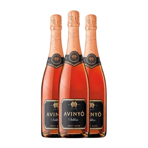 Avinyo Caves Sublim Rose Pinot Schwarz Brut Cava Reserve 75 cl (Schachtel mit 3 Flaschen von 75 cl) von Distribuidor