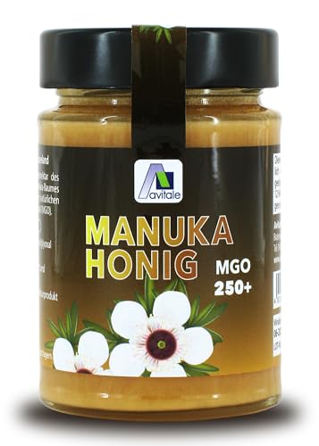 Manuka Honig MGO 250+ 250g aus Neuseeland - Laborgeprüft, abgefüllt und MGO zertifiziert in Deutschland - Nachhaltig verantwortungsvoll: Kein Plastik sondern verpackt in Recyclingglas! Manuka Honig MGO 250+ 250g aus Neuseeland - Laborgeprüft, abgefüllt und MGO zertifiziert in Deutschland - Nachhaltig verantwortungsvoll: Kein Plastik sondern verpackt in Recyclingglas! von Avitale