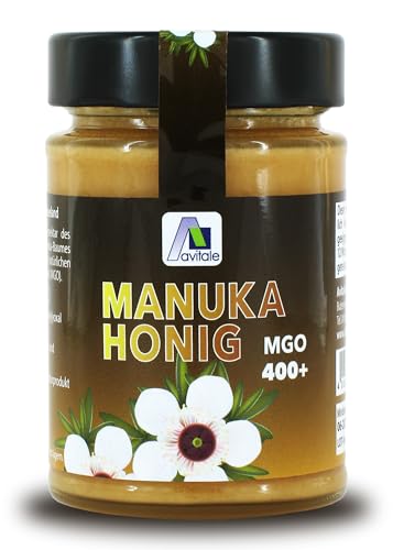 Manuka Honig MGO 400+ 250g aus Neuseeland - Laborgeprüft, abgefüllt und MGO zertifiziert in Deutschland - Nachhaltig verantwortungsvoll: Kein Plastik sondern verpackt in Recyclingglas! Manuka Honig MGO 400+ 250g aus Neuseeland - Laborgeprüft, abgefüllt und MGO zertifiziert in Deutschland - Nachhaltig verantwortungsvoll: Kein Plastik sondern verpackt in Recyclingglas! von Avitale