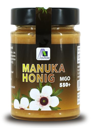 Manuka Honig MGO 550+ 250g aus Neuseeland - Laborgeprüft, abgefüllt und MGO zertifiziert in Deutschland - Nachhaltig verantwortungsvoll: Kein Plastik sondern verpackt in Recyclingglas! Manuka Honig MGO 550+ 250g aus Neuseeland - Laborgeprüft, abgefüllt und MGO zertifiziert in Deutschland - Nachhaltig verantwortungsvoll: Kein Plastik sondern verpackt in Recyclingglas! von Avitale