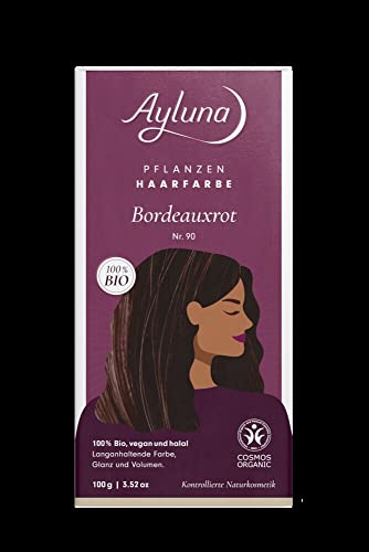 Ayluna Pflanzenhaarfarbe Bordeauxrot (2 x 100 gr) von Ayluna