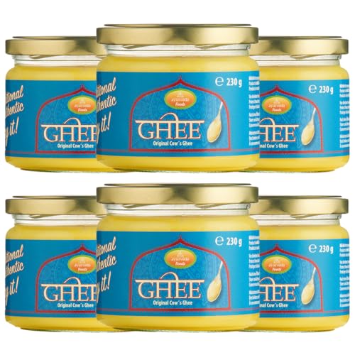 Ayurveda Foods - Premium traditional & authentic Ghee 6er Set à 230g, sehr lange Haltbarkeit, Brat- Kochfett Ayurveda Foods - Premium traditional & authentic Ghee 6er Set à 230g, sehr lange Haltbarkeit, Brat- Kochfett von Ayurveda Foods