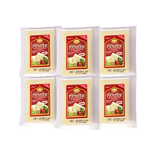 Ayurveda Foods - Bio Paneer (Panir) Käse Natur 6er Set à 200g Vegetarisch Organic, frei von Konservierungsstoffen oder künstlichen Aromen 100% aus Bio-Milch von Ayurveda Foods