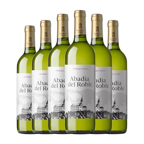 Ayuso Abadía del Roble Blanco La Mancha 75 cl (Schachtel mit 6 Flaschen von 75 cl) von Distribuidor