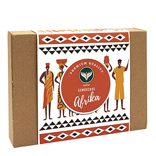 Azafran Afrika Gewürze Set - Geschenkset mit 4 typisch afrikanischen Gewürzen von Azafran