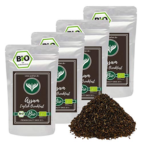 Azafran BIO Assam Schwarzer Tee - English Breakfast Tea - Ostfriesentee 1kg von Azafran