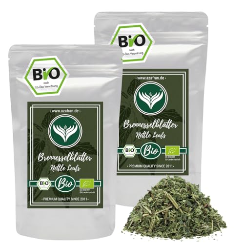 Azafran BIO Brennnessel Blätter | Brennnesselblätter Tee lose getrocknet | Brennnesselblätter Brennessel Tee 500g von Azafran