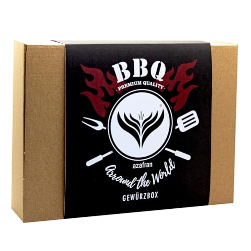 Azafran BIO Gewürze Set „BBQ around the World“ – Geschenkset mit 4 internationalen Grillgewürzen von Azafran