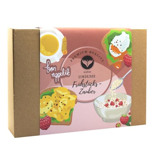Azafran BIO Gewürze Set Frühstückszauber, Geschenkset mit 4 typischen Gewürzen für ein gelungenes Frühstück von Azafran