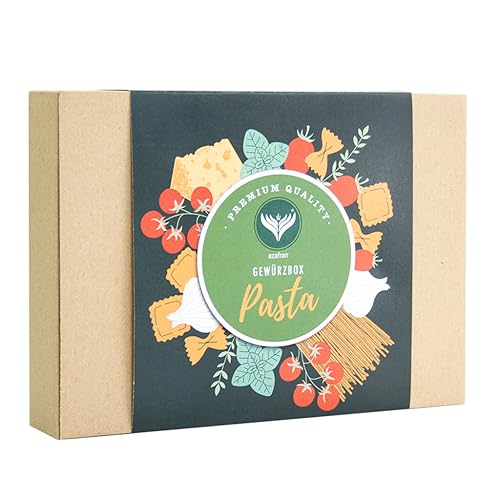 Azafran BIO Gewürze Set Pasta mit 4 Gewürzen für Nudel Liebhaber, Geschenkset für echte Pasta Freunde von Azafran