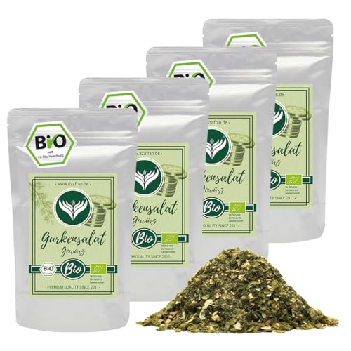 Azafran BIO Gurkensalat Gewürz, Gewürzmischung - Gewürzzubereitung für Dill Dressing (Dillgewürz) für frische Salat Gurken 1kg von Azafran
