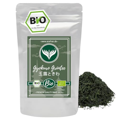 Azafran BIO Gyokuro Tee - Japanischer Premium Grüntee 1st Flush - Original aus Japan 125g von Azafran