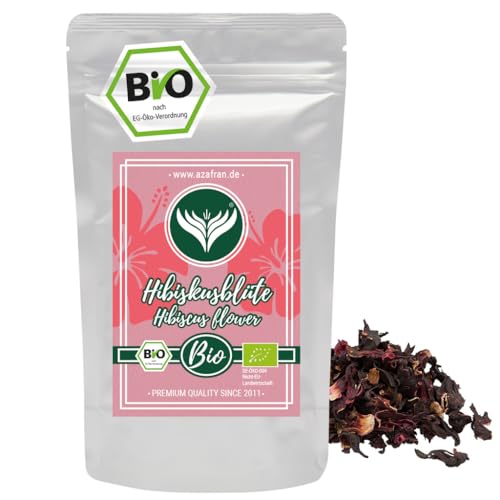 Azafran BIO Hibiskusblüten, Hibiskus ganz getrocknet, ideal als Hibiscus Tee 250g von Azafran