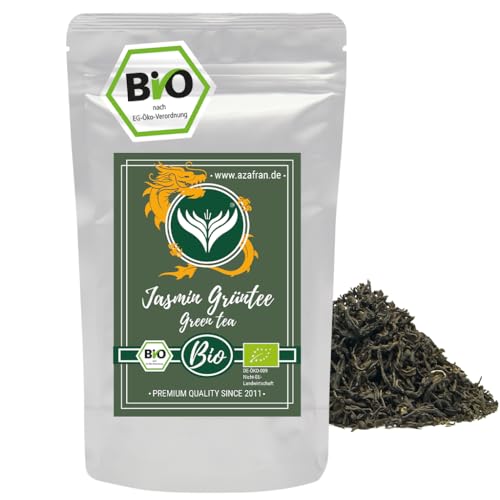 Azafran BIO Jasmin Tee lose - China Green Jasmine Tea - Chinesischer Jasmintee 250g von Azafran