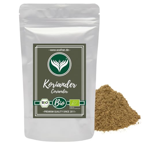 Azafran BIO Koriander gemahlen, Gewürz Pulver aus Koriandersamen/Koriandersaat 250g von Azafran