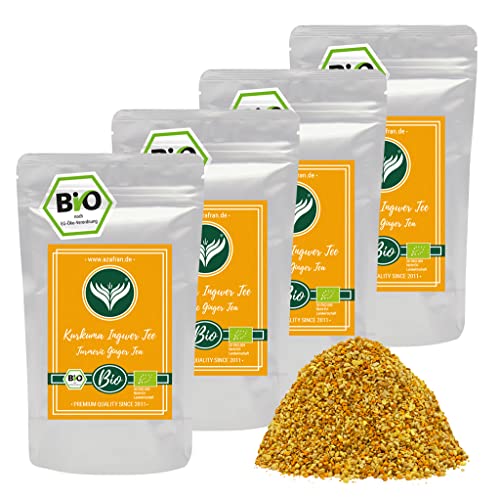 Azafran BIO Kurkuma Ingwer Tee, Gewürztee lose, Kurkumatee mit Ingwertee, getrocknet 1kg von Azafran