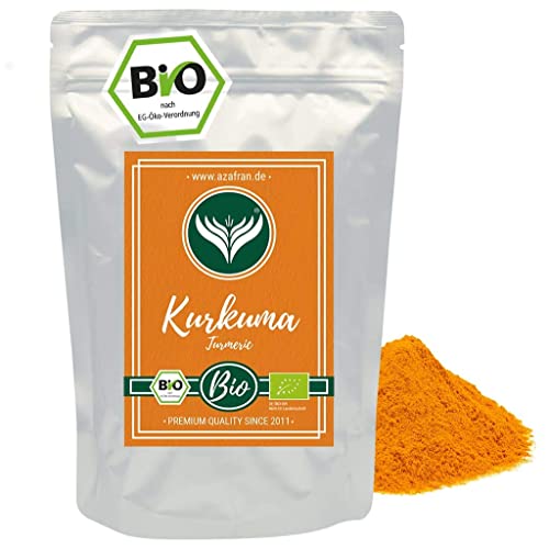 Azafran BIO Kurkuma Pulver - Premium Kurkumapulver gemahlen aus Indien 1kg von Azafran