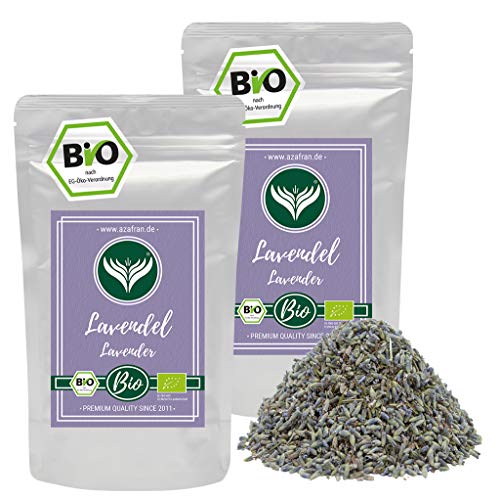 Azafran BIO Lavendel - Ganze Lavendelblüten getrocknet auch für Tee 500g von Azafran