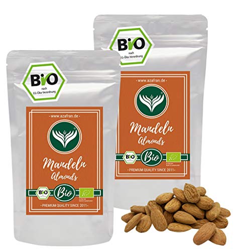 Azafran BIO Mandeln (Almonds) Naturbelassen ganz 500g von Azafran