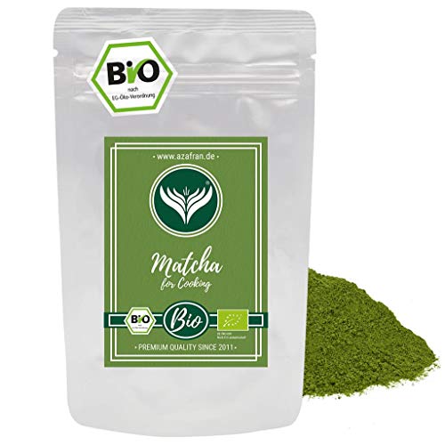 Azafran BIO Matcha Tee Pulver Japan Grüntee Pulver gemahlen aus echtem Tencha 100g von Azafran