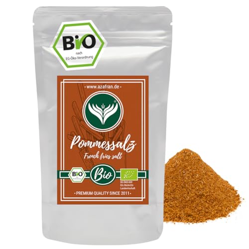 Azafran BIO Pommesgewürz Pommes Frites Gewürzmischung/Gewürzsalz und Kartoffel Gewürz 250g von Azafran