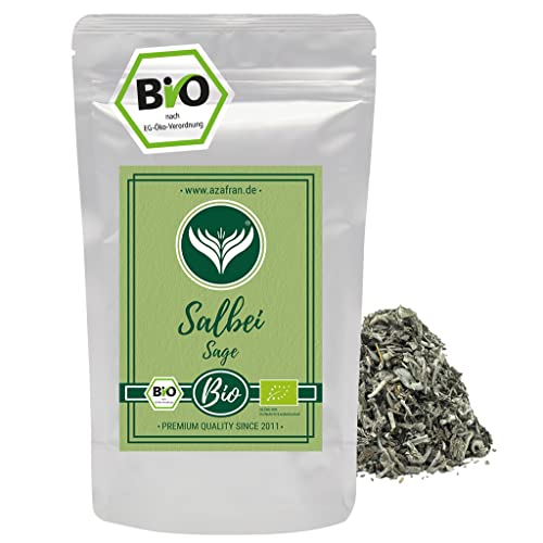 Azafran BIO Salbei - Salbeiblätter gerebelt lose Kräuter oder Tee 250g von Azafran