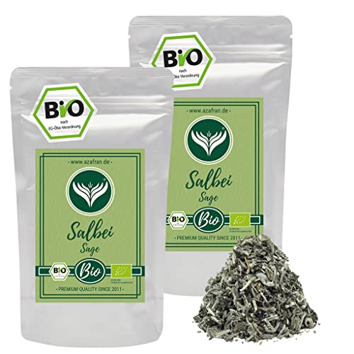 Azafran BIO Salbei - Salbeiblätter gerebelt lose Kräuter oder Tee 500g von Azafran