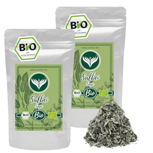 Azafran BIO Salbei - Salbeiblätter gerebelt lose Kräuter oder Tee 500g von Azafran