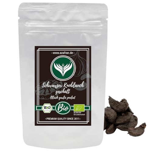Azafran BIO Schwarzer Knoblauch fermentiert & geschält, Knoblauchzehen schwarz (fermented black garlic) aus Spanien 100g Azafran BIO Schwarzer Knoblauch fermentiert & geschält, Knoblauchzehen schwarz (fermented black garlic) aus Spanien 100g von Azafran