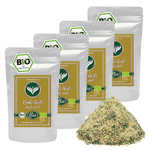 Azafran Bio Knoblauch Knobi Aioli Gewürzzubereitung, Gewürz für Creme Dip & Sauce, BBQ Gewürzmischung 1kg Azafran Bio Knoblauch Knobi Aioli Gewürzzubereitung, Gewürz für Creme Dip & Sauce, BBQ Gewürzmischung 1kg von Azafran
