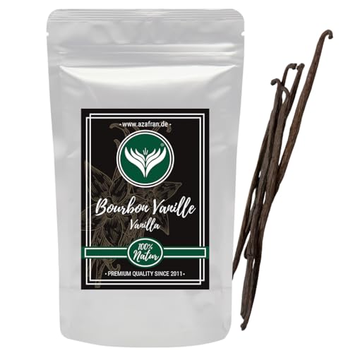 Azafran Bourbon Vanilleschoten (Vanillestangen ganz), echte Vanille Schoten 14-16cm aus Madagaskar 5 Stk Azafran Bourbon Vanilleschoten (Vanillestangen ganz), echte Vanille Schoten 14-16cm aus Madagaskar 5 Stk von Azafran