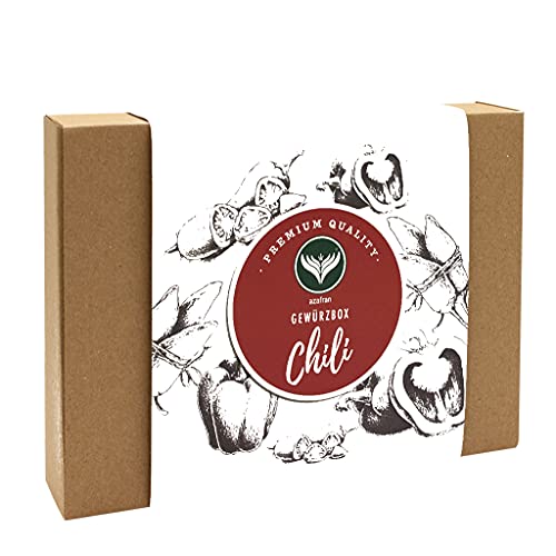Azafran Chili Gewürze Set - Geschenkset mit 4 scharfen Gewürzen - Hot Chili Box von Azafran