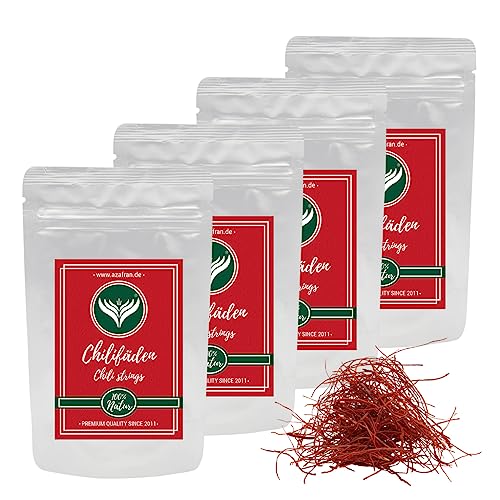 Azafran Chilifäden getrocknet, Chili Threads, Red Chili Strings, "Angel´s Hair", Rote Chili in Fäden 400g von Azafran