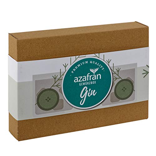 Azafran Gewürze Set Gin - Gewürzbox für Gin Tonic mit 4 Gewürzen - Gesamt 150g von Azafran