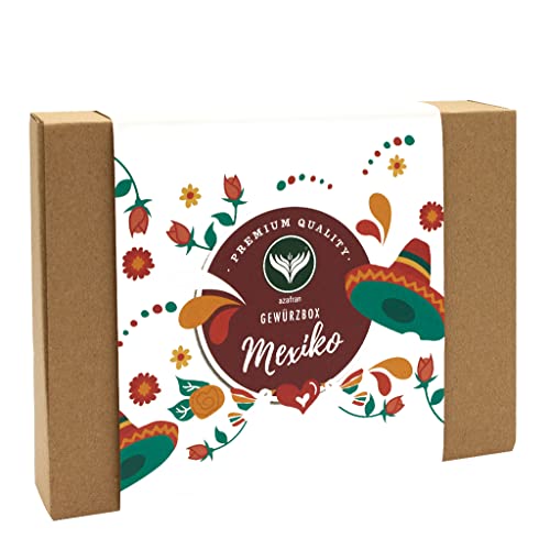 Azafran Gewürze Set Mexiko - Geschenkset Art Mexican Style mit 4 typisch mexikanischen Gewürzen von Azafran