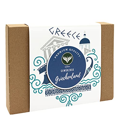 Azafran Griechenland BIO Gewürze Set - Geschenkset mit 4 typisch griechischen Gewürzen - Greek Style von Azafran