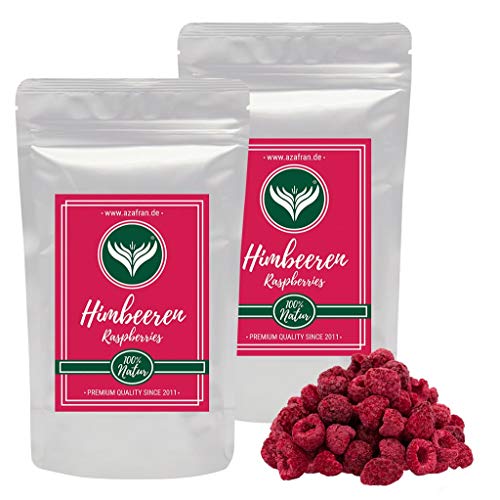 Azafran Himbeeren gefriergetrocknet ganz, natürliche Himbeer Früchte getrocknet 500g von Azafran