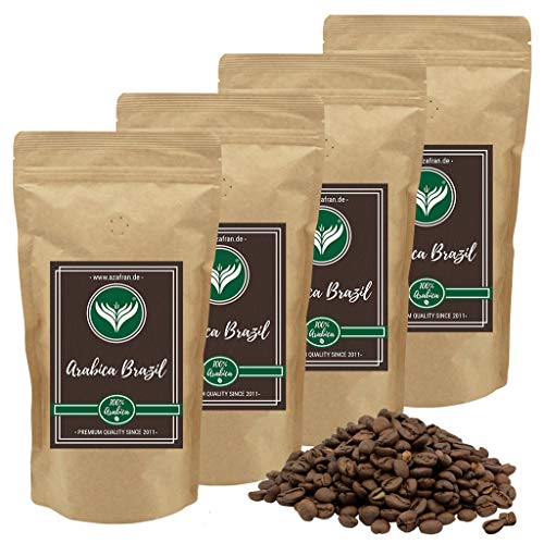 Azafran Kaffeebohnen ganz 100% Arabica aus Brasilien helle Premium Röstung mild 2kg von Azafran