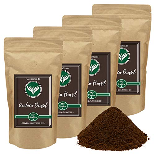 Azafran Kaffeebohnen gemahlen/Kaffee Pulver 100% Arabica aus Brasilien mild 2kg von Azafran