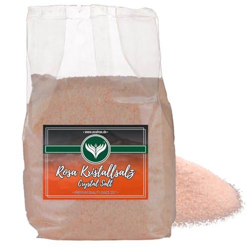 Azafran Rosa Kristallsalz (bekannt als Himalaya Salz) Steinsalz fein 1kg von Azafran