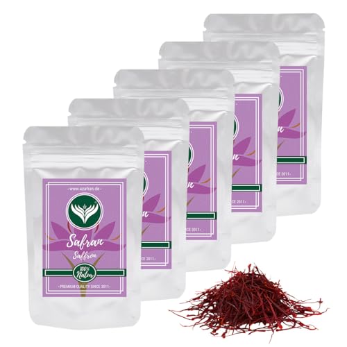 Azafran Safran Fäden, Premium Safranfäden ganz für Tee, Reis (Risotto), Paella 5g Azafran Safran Fäden, Premium Safranfäden ganz für Tee, Reis (Risotto), Paella 5g von Azafran