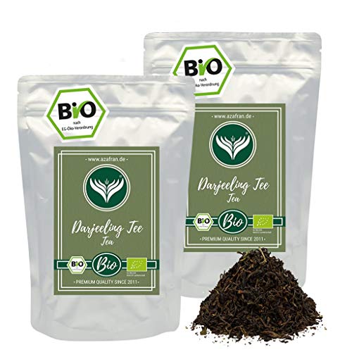 Azafran Schwarzer Tee - Indischer BIO Darjeeling Schwarztee 1kg von Azafran