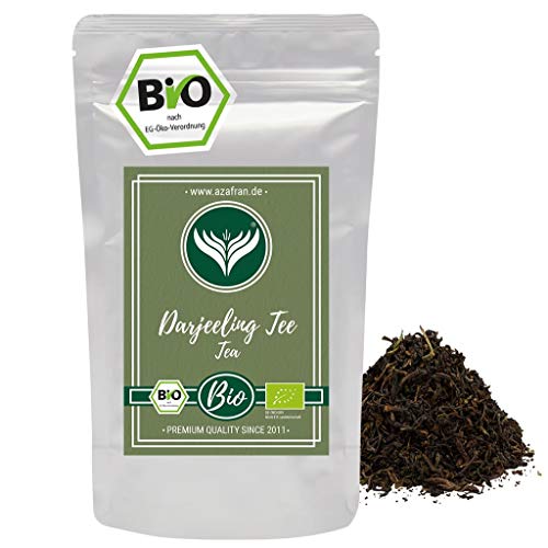 Azafran Schwarzer Tee - Indischer BIO Darjeeling Schwarztee lose Second Flush 250g von Azafran